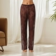 thumbnail image 3 of Women's Casual Lace Pants Elegant Hollow Out Design Comfortable Stretchy Pants for Daily Wear Vacation Beach Night Out and Home Casual Loose Pants for Women Elastic Waist Petite Short Pants for, 3 of 4