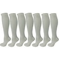 thumbnail image 1 of 7 Pair Ladies Compression Socks, assorted Colors Moderate/Medium Compression 15-20 mmHgFlight, Surgery, Recovery, Pregnancy, Knee-High Socks. (White, Small/Medium), 1 of 4