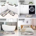 thumbnail image 4 of 2-Piece Kitchen Rugs Set Non-Slip Mats Carpet Floor for Kitchen, Bathroom (19.7"x27.6" & 19.7"x47.2") Ginkgo Leaves and Petals, 4 of 7