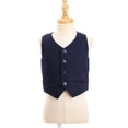 thumbnail image 5 of Rswnyirn Kids Boys Suit Waistcoat for Wedding Birthday Party V Neck Button Down Solid Color Formal Navy Blue 5, 5 of 8
