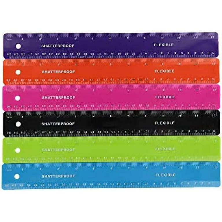Wiueurtly Flexible Rulers 12 Inch Student Transparent Rulers for School  Rulers for Student Shatterproof Rulers Office Ruler Straight Soft Ruler,  Dual Side Rulers 