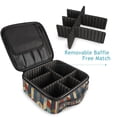 thumbnail image 4 of FORMRS Travel Makeup Bag Large Capacity Train Case Cosmetic Organizer with Adjustable Dividers, Beige Geometric, 4 of 8
