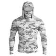 thumbnail image 2 of Nestiefly Men's Camo UPF 50+ Hooded Fishing Shirts Long Sleeve Sun Protection Hoodie, Hiking Running Swimming Rash Guard with Mask 2026 Light Blue 3XL, 2 of 10