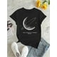thumbnail image 2 of Camiseta De Mujer Ligera Y Suave VeranoCreative Planet Graphic Print T-shirt, Casual Round Neck Short Sleeve Top, Women's ClothingFather's Day, Mother's Day, New Year, Spring Festival, Valentine's D, 2 of 6