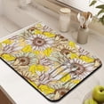 thumbnail image 2 of 2 Pack Washable Rubber Sunflower Cute Floral Dish Drying Mats for Kitchen Counter Home Large Coffee Bar Pad Accessories and Decor for Utensils Stemware (2pcs 18''x24''+19.5''x12''), 2 of 5