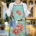 thumbnail image 5 of Women Men Adjustable Bib Apron with Pockets Pioneer Colorful Floral Cooking Kitchen Aprons, 5 of 7
