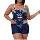thumbnail image 2 of Traje de baño tankini de dos piezas para mujer, informal, de gran tamaño, de color liso, con parte superior dividida y acolchado en el pecho. Traje de baño tankini para mujer. Traje de baño de dos pie, 2 of 6