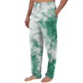 thumbnail image 4 of GrmtClth Mens Pajama Pants Ultra Lightweight Tie-Dye Print Bottoms Stylish Elastic Waist Pajama Pants Soft Sleepwear with Pockets and Button Fly Mint Green XXL, 4 of 8