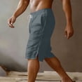 thumbnail image 6 of Havenre Mens Workout Sweat Shorts Lightweight Cotton Casual Drawstring Elastic Waist Fitness Mens Athletic Gym Shorts with Pockets Gray L, 6 of 9