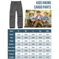 thumbnail image 6 of liyiyiyia Boy's Scout Pants Quick Dry Convertible Hiking Pants Outdoor Climbing Casual Trouser Kids Youth Gray Cargo Pants, 6 of 8
