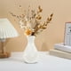 thumbnail image 5 of Jarrón hidropónico Imitación Cerámica Plástico Arreglo Floral Contenedor | Jarrón decorativo de almacenamiento de agua | Diseño de piña corrugada | Blanco Verde Naranja Azul Negro | Paquete de 2 |, 5 of 5
