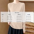 thumbnail image 3 of BRELIL Women's Fall Long Sleeve Pullover Tops Casual Loose Round Neck Sweatshirt Solid Basic Tee for Winter, Beige M, 3 of 5