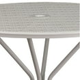 thumbnail image 3 of Flash Furniture Commercial Grade 35.25" Round Light Gray Indoor-Outdoor Steel Patio Table with Umbrella Hole, 3 of 4