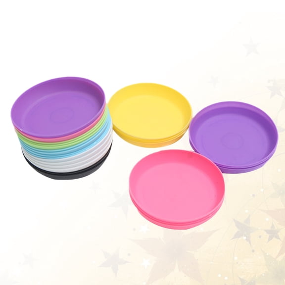 TINKSKY 20Pcs Assorted Color Plastic Planter Saucer Round to Protect Surfaces for Garden