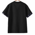thumbnail image 5 of YueHuiYing Men's Color-Block Crew Neck Short-Sleeve Sports Top Lightweight Breathable Quick-Dry Athletic Workout Fitness Casual Summer Tee, 5 of 8