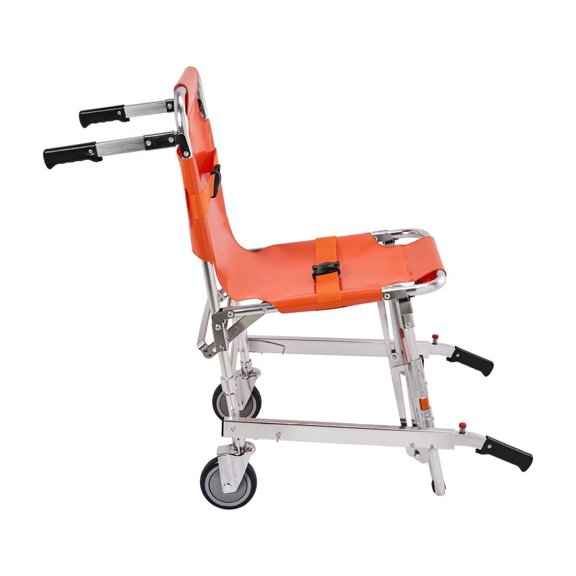 EMS Stair Chair - 350lbs Foldable Emergency Evacuation Chair - Portable Aluminum Stair Lift for Elderly, Disabled, Ambulance & Firefighter Use