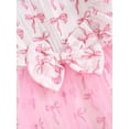 thumbnail image 6 of Suealasg Baby Girls Clothes 2Pcs Newborn Girl Fall Outfits 3 6 12 18 Months Infant Girls Long Sleeve Bow Print Tulle Romper Dress + Headband Set, 6 of 8