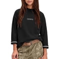 thumbnail image 5 of Girls Warm Undershirts Fleece Crew Neck Loose Fit Pullover Soft Long Sleeve Fall Winter Casual Outfits Black 5-6Years, 5 of 6