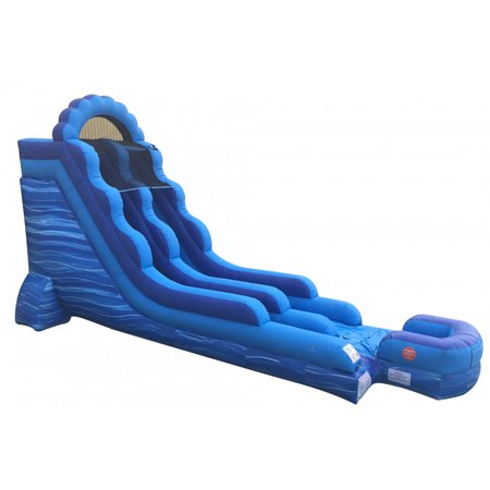 tentandtable blue marble inflatable slip n slide with blower