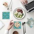thumbnail image 1 of RYLABLUE Happy Summer Swimming Ring Set of 4 Coaster for Drinks, Absorbent Ceramic Stone Coasters Cup Mat with Cork Base for Home Kitchen Room Coffee Table Bar Decor, 1 of 4