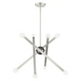 thumbnail image 2 of 46985-91 Livex Lighting Moco - 8 Light Chandelier in Modern Style - 26 Inches wide by 21 Inches high-Brushed Nickel Finish    -Traditional, 2 of 11