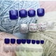 thumbnail image 2 of 24 Uds uñas postizas dedos de los pies brillo azul plateado con piedras prensa en uñas puntas postizas pedicura Artificial para mujeres y niñas, 2 of 4