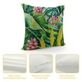 thumbnail image 4 of Creowell Get Orange Leaves Outdoor Throw Pillow Cover Green Tropical Palm Leaves Banana Leaves Brightness Leaves Decorative Pillows Farmhouse Cushion Cases Home Decor for Couch 18x18in, 4 of 5