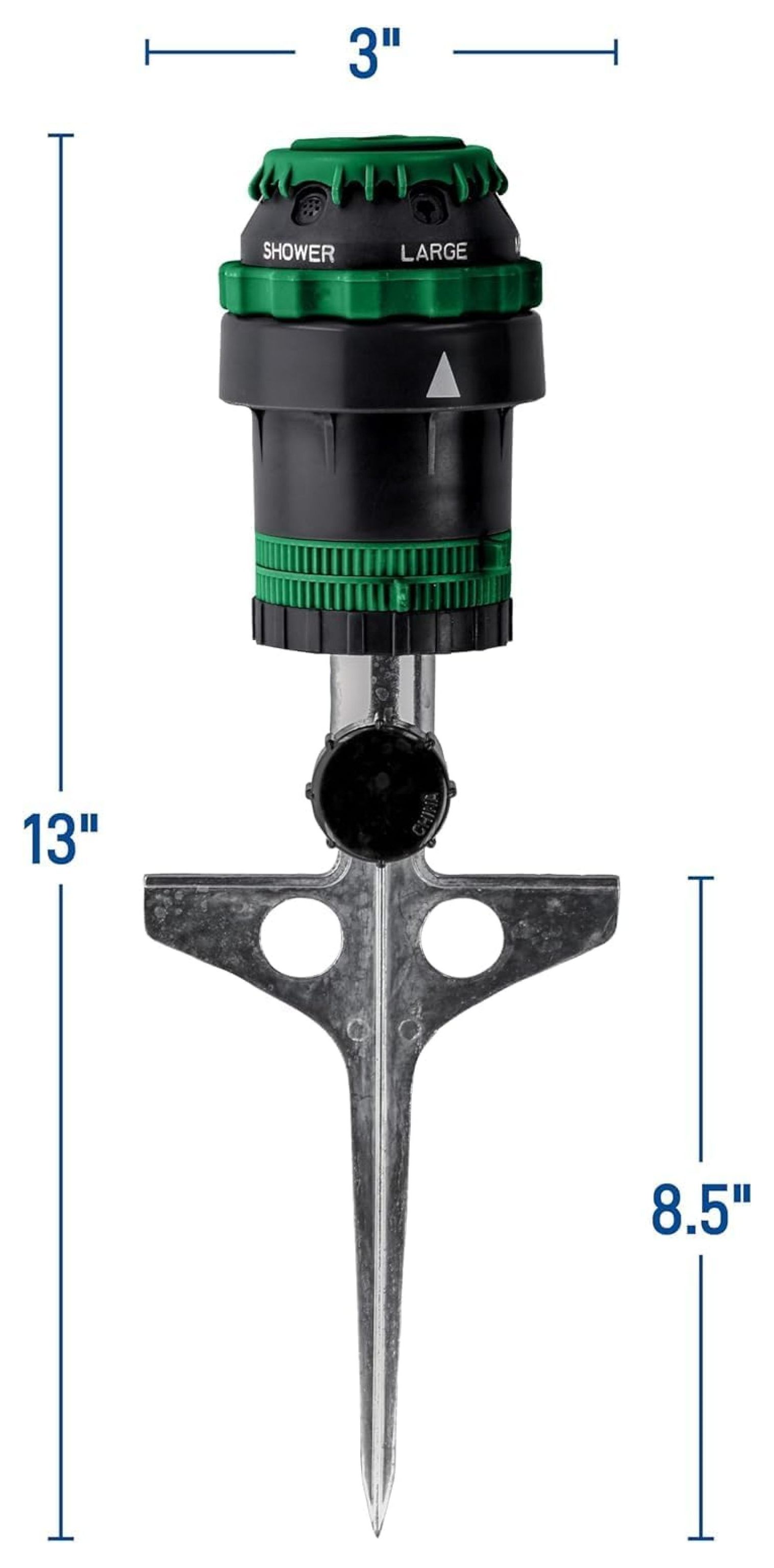 Gear Drive Sprinkler 2-Pack - Versatile Lawn Watering System - 80ft Coverage, 6 Patterns, Adjustable 25-360° - Garden & Yard Irrigation