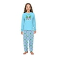 thumbnail image 3 of Blue Palm Tree Flamingo Matching Family Pajamas, Family And Dog Pajamas, Tropical Pajamas With Plus Size, Size NB - Men 6XL, 3 of 7
