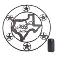thumbnail image 7 of 20"D Vintage Rustic Western Star God Bless Texas Metal Circle Wall Hanging Decor, 7 of 7