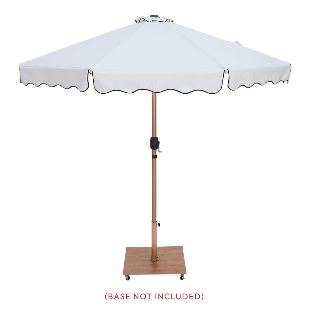 Meridian Furniture Amalfi White Polyester Patio Umbrella