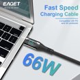 thumbnail image 4 of Eaget-Cable USB para iPhone 15 Pro PD, cargador rápido de 66W A tipo C, para Xiaomi, Samsung, MacBook, iPad, 4 of 5