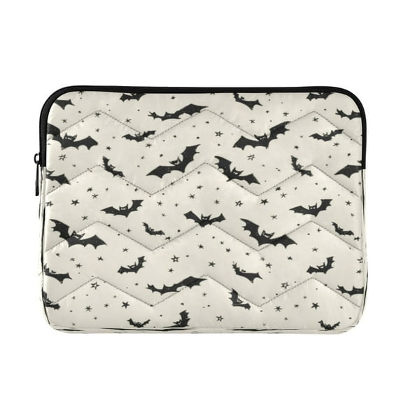 Quilted Laptop Sleeve for 13-16 Inch Laptops Protective Laptop Case Cover Lightweight Travel & Office Essentials Bats and Stars