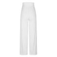 thumbnail image 5 of Yuzhih Women's Pants High Waisted Crossover Workout Palazzo Pants 2024 Fashion Textured Wide Leg Lounge Trousers, 5 of 6