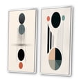 thumbnail image 3 of Designart "Retro Minimalist Moon Harmony Lovely Rhythms V" Transitional Framed Wall Art Set Of 2 - Abstract Gold Gallery Wall Frame Set For Home Decor, 3 of 6
