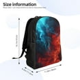 thumbnail image 4 of Easygd Red And Blue Fire Versatile and Stylish Backpack: Comfort, Storage, and Durability for College,Work, Travel, and Everyday Use, 4 of 8