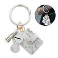 thumbnail image 1 of Desmontable Pu Cuero Llavero Tarjetero Círculo Pulsera Pulsera Llavero Para Novia Madre Amiga Speravity AP006160-02, 1 of 6