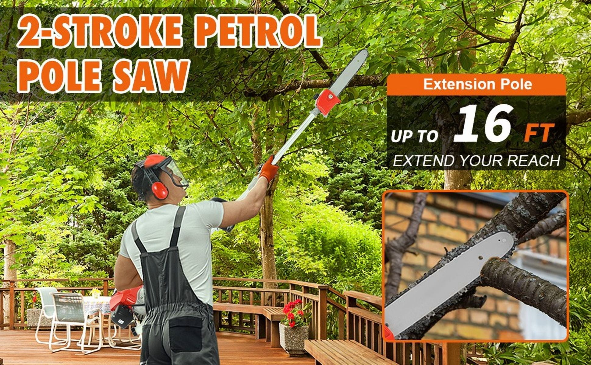 YNCE 5 in 1 Gas Weed Wacker, 52CC 2 Stroke Gas Multi Functional Trimming Tools, 2025 Upgraded Weed Eater Gas Powe, 9500rpm High Power Gas String Trimmer, Brush Cutter for Home, Yard, Garden
