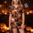 thumbnail image 2 of OJSFQUFP Girls Shorts Set Toddler Short Sleeve Print Shirts Tops Pants Outfits Button, 2 of 6