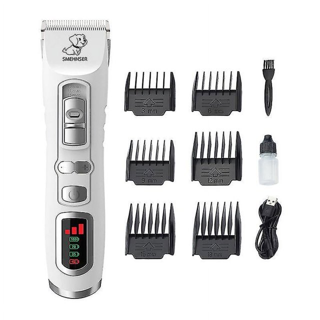 Tondeuse Professionnelle pour Chien avec Écran Lcd, Tondeuse Sans Fil pour Chien Chat, Lame en Céramique Détachable 4h d'Utilisation
