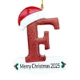 thumbnail image 2 of Lilgiuy 26 Letter Ornaments Red Personalized Xmas Alphabet Letters Pendant A to Z Acrylic Hanging Christmas Tree Decorations Holiday Decorative Ornament for DIY Crafts Home Party Decor, F, 2 of 6