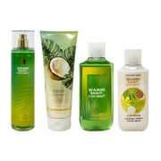 Bath and Body Works Waikiki Beach Coconut Deluxe Value Pack - Fragrance Mist - Body Cream - Shower Gel - Body Lotion - Lot of 4