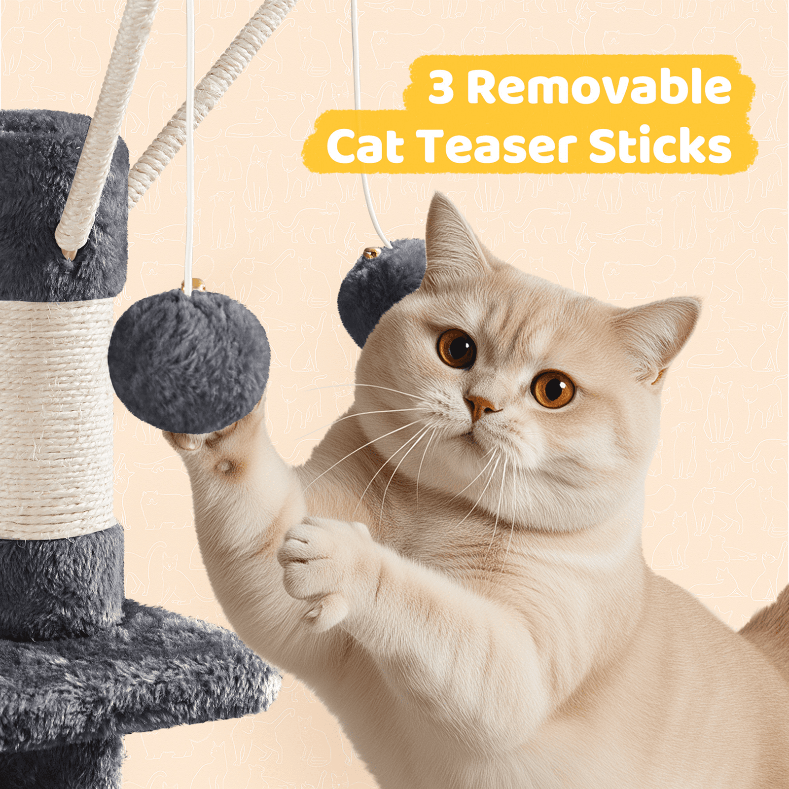 Yaheetech 67.1'' H Multi-Level Cat Tree Cat Tower with Condos, Dark Gray