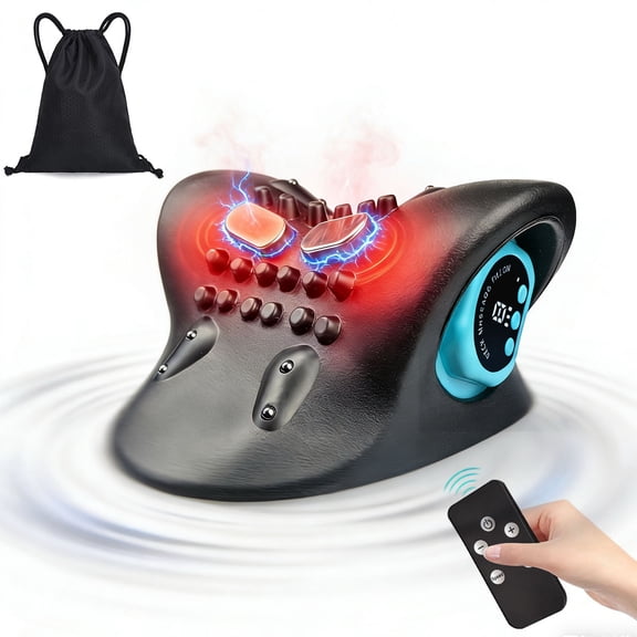 Wingeema Z6 2026 3-in-1 Neck Shoulder Massager with Heat & Pulse, Deep Tissue Kneading Pillow, Remote Control, Portable Travel Neck Relaxer for Pain Relief in Office/Car/Home Use
