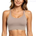 thumbnail image 2 of Lixiuxyad Sports Bras for Women Crossback Wireless Support Yoga Bra With Seamless Cup Design For Comfortable Motion And Secure Fit,Beige, 2 of 7