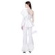 thumbnail image 4 of Traje de pantalón acampanado de manga larga con volantes y múltiples capas con un hombro al descubierto para mujer de principios de otoño, 4 of 4