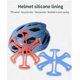 thumbnail image 2 of Forro de silicona para protección de la cabeza, almohadillas protectoras interiores, almohadilla de repuesto para bicicleta, juego de alfombrillas para patineta, bicicleta, motocicleta, ciclismo, cascos deportivos ER, 2 of 5