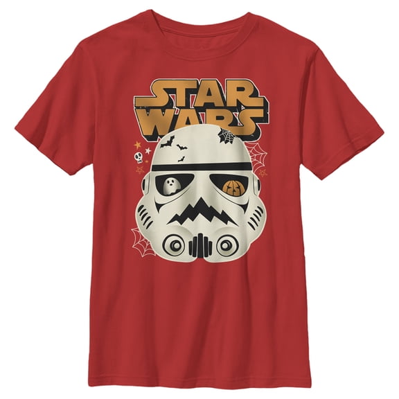 Boy's Star Wars: A New Hope Spooky Trooper  Graphic Tee Red Medium