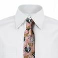 thumbnail image 2 of Tropical Necktie, Leaves Parrots Flowers, Dress Tie, 3.7", Rose and Multicolor, by Ambesonne, 2 of 3