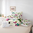 thumbnail image 6 of Catabedysis Colorful Cartoon Camping 7-Piece Twin Bedding For Girls,Camper Rainbow Print Bedding Comforter Set,Multicolor,Colorful Stars Reversible, 6 of 7